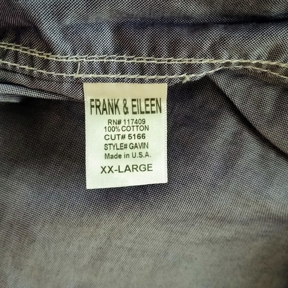 Frank & Eileen Gavin Blue Button Down Shirt - Picture 7 of 8
